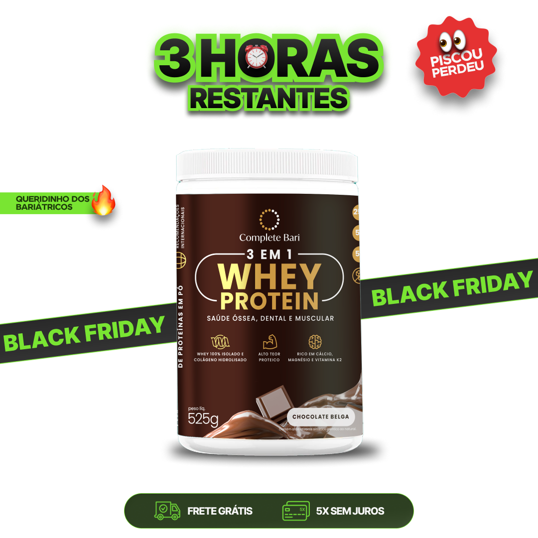 Whey Isolado 3 em 1 Chocolate Belga 525gr Complete Bari