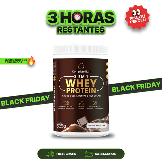 Whey Isolado 3 em 1 Chocolate Belga 525gr Complete Bari