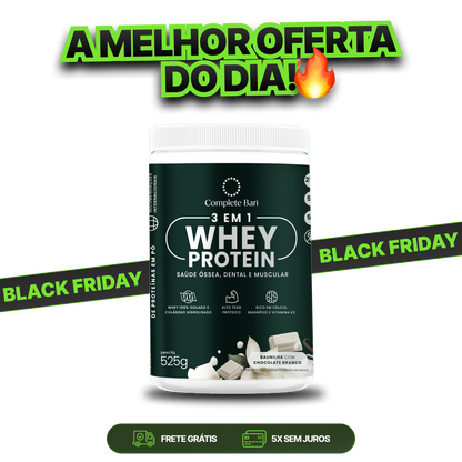 Whey Isolado 3 em 1 Baunilha com Chocolate 525gr Complete Bari