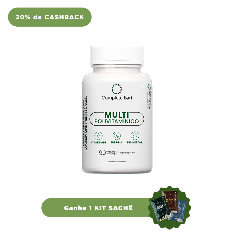 Multivitamínico Complete Bari Multi - Ganhe 1 Kit Sache Whey Protein