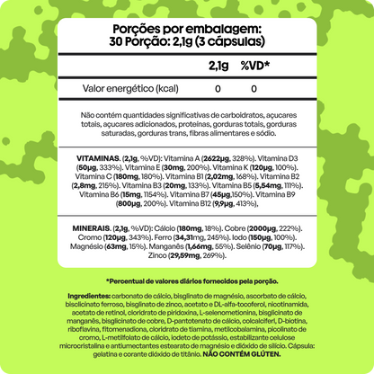 Multivitamínico Bariátrico – 23 Nutrientes com alta absorção