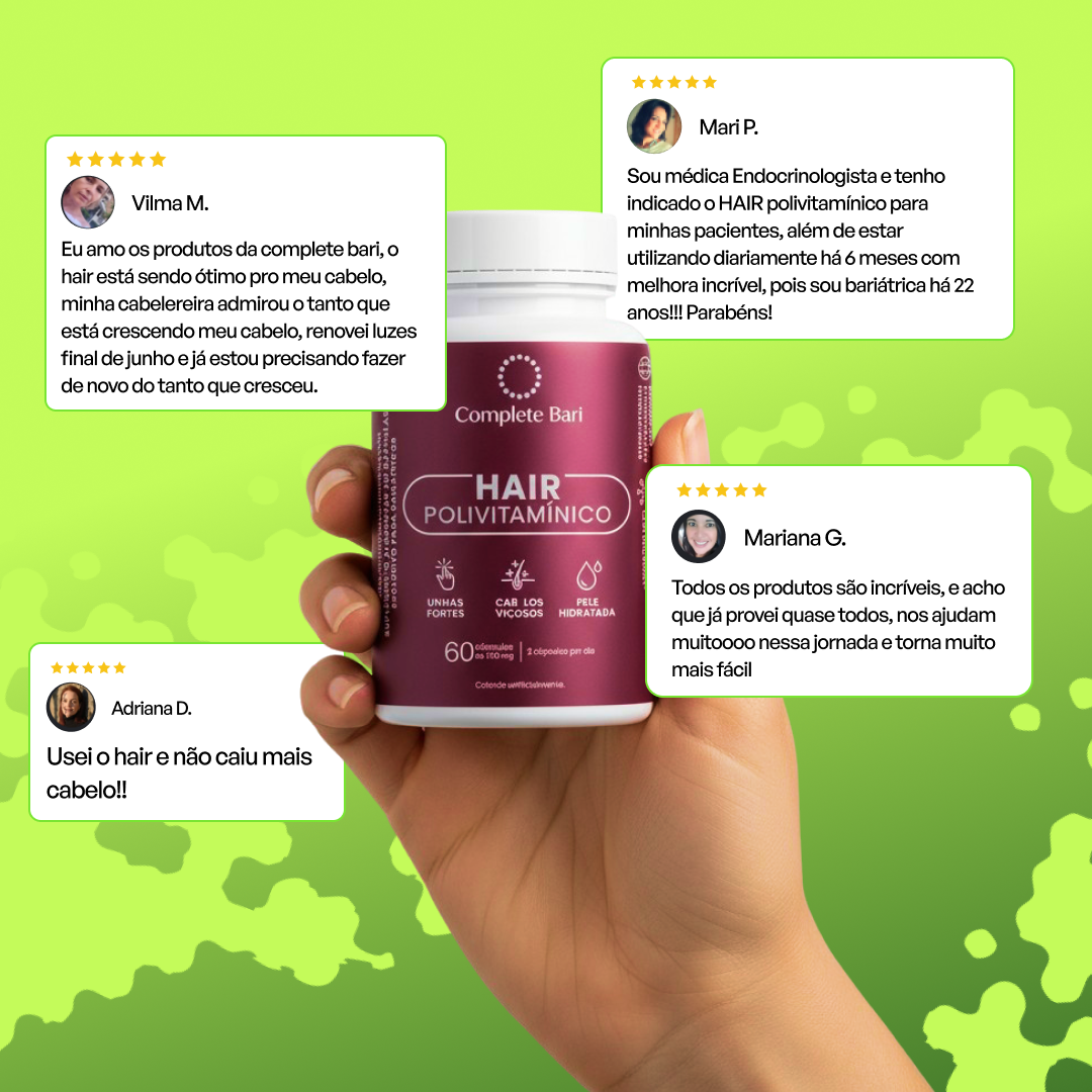 Polivitamínico para Cabelos e Unhas com Silício Orgânico + Cisteína (60 cápulas)