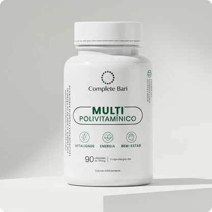 Multivitamínico Bariátrico – 23 Nutrientes, Vitaminas Ativas e Minerais Quelados (90 cápsulas)