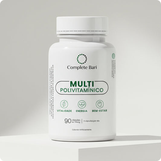 Multivitamínico Bariátrico – 23 Nutrientes, Vitaminas Ativas e Minerais Quelados (90 cápsulas)