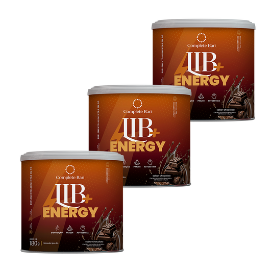 Lib + Energy Sabor Chocolate 180g Complete Bari - Tirosina Arginina CQ10 - Para 3 meses