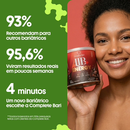 Lib + Energy Sabor Chocolate 180g Complete Bari - Tirosina Arginina CQ10.