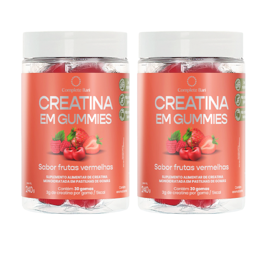 Kit Creatina em Gummies Frutas Vermelhas