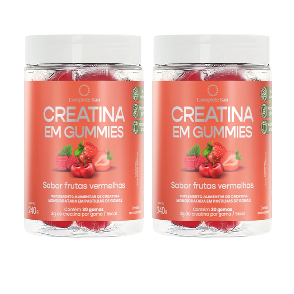 Kit Creatina em Gummies Frutas Vermelhas