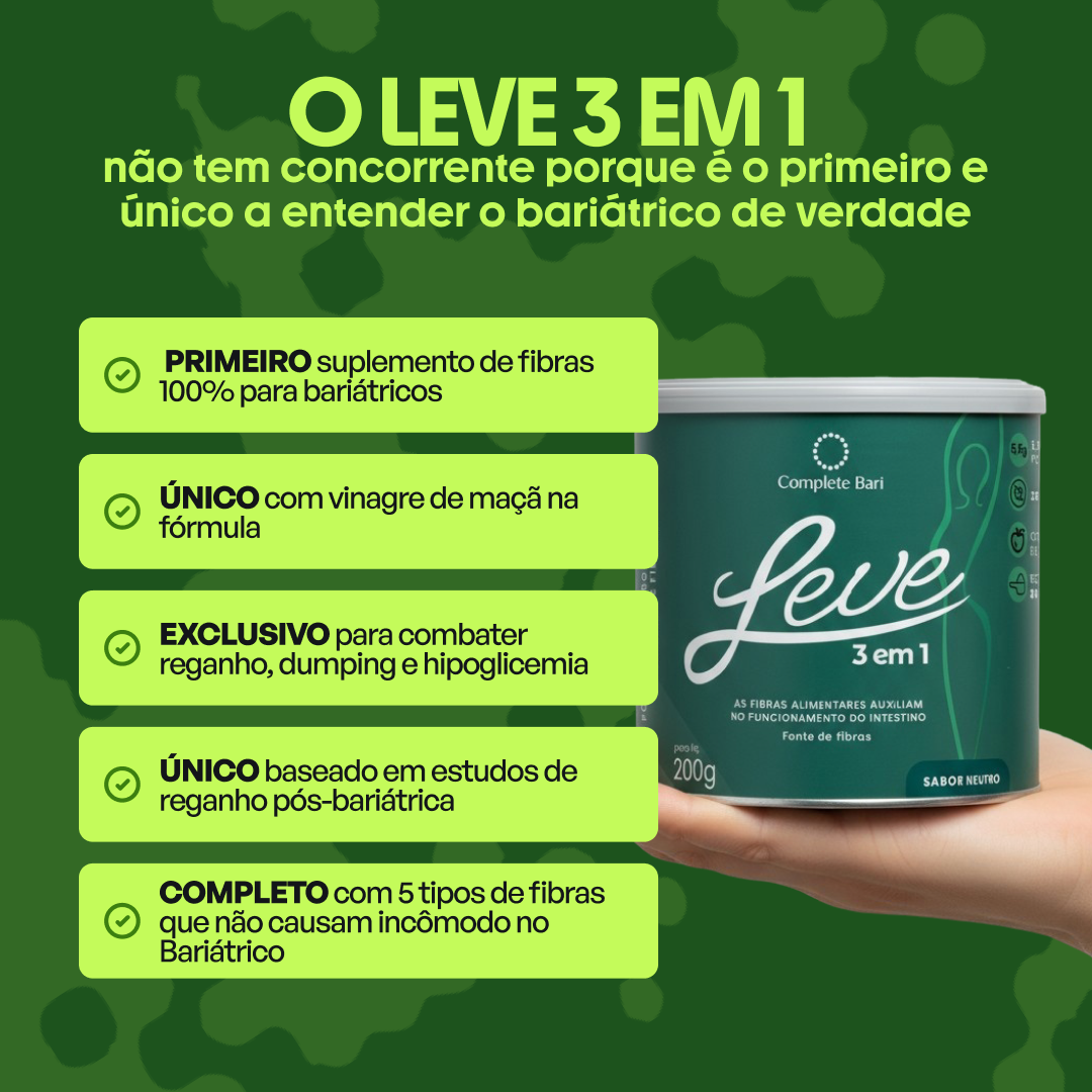 LEVE 3 em 1® – Contra Reganho de peso e Dumping