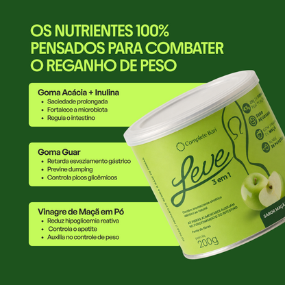 Leve Maçã - Ação 3 em 1 Contra Reganho de peso e Dumping