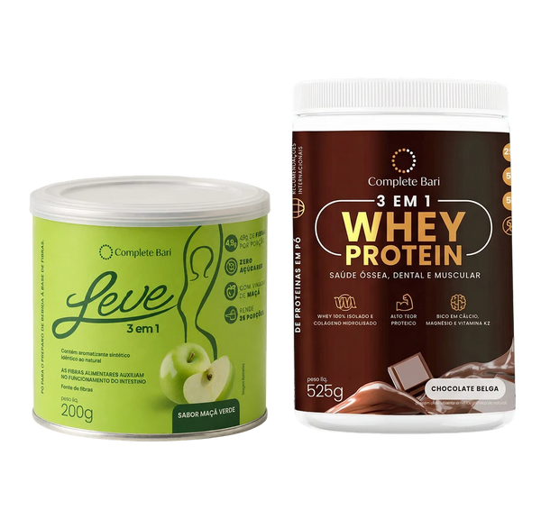 Kit Leve Maçã - Ação 3 em 1 + Whey Protein Chocolate Belga