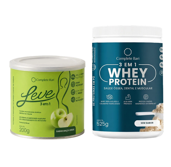 Kit Leve Maçã - Ação 3 em 1 + Whey Protein Neutro