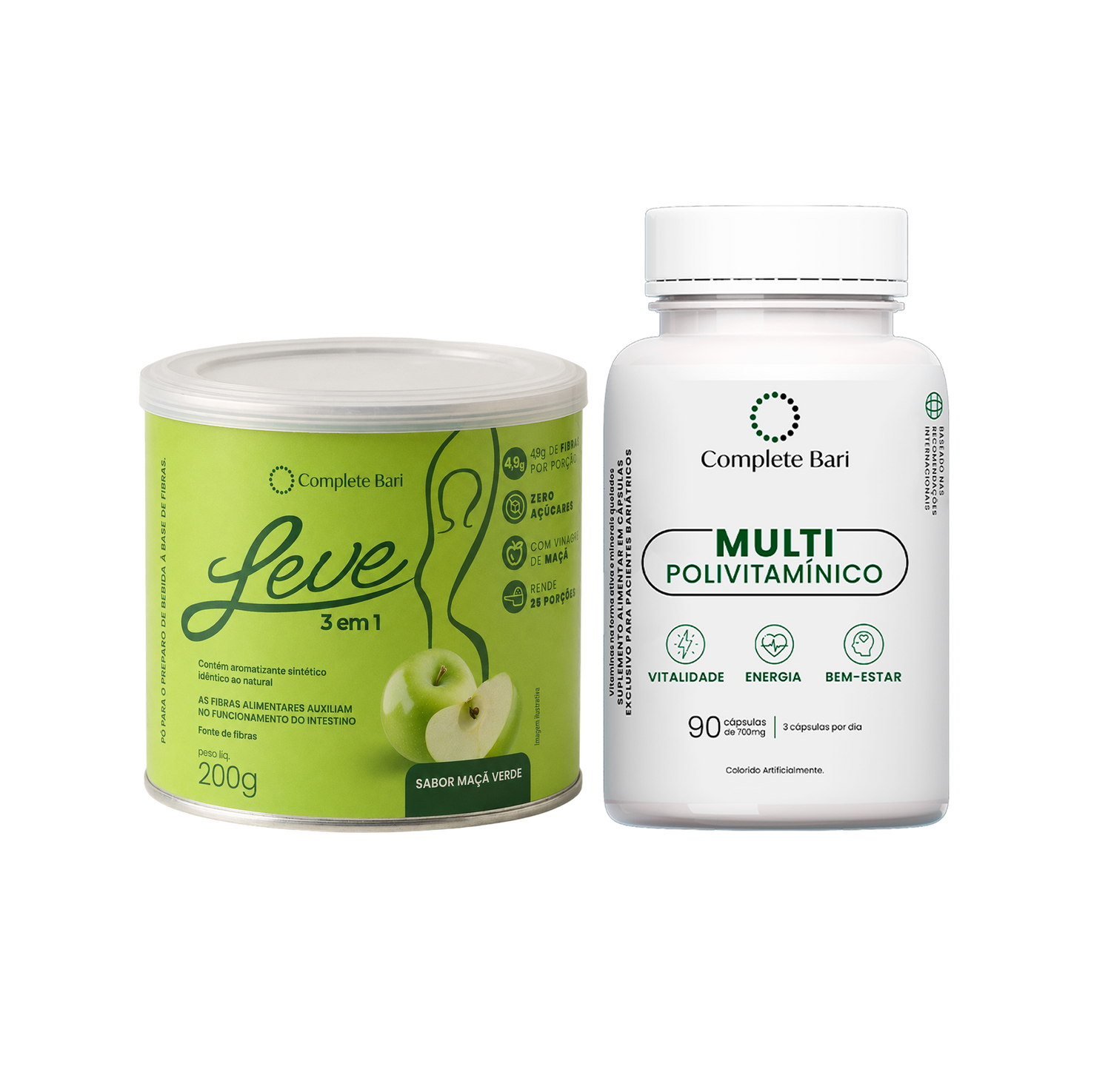 Kit Leve Maçã - Ação 3 em 1 + Multivitamínico
