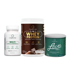 Kit Multivitamínico + 1 Whey Protein Chocolate Belga + Leve Neutro - Ação 3 em 1