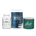 Kit Multivitamínico + Whey Protein Neutro+ Leve Neutro - Ação 3 em 1
