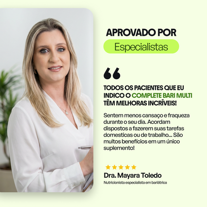 Multivitamínico Bariátrico – 23 Nutrientes, Vitaminas Ativas e Minerais Quelados (90 cápsulas)