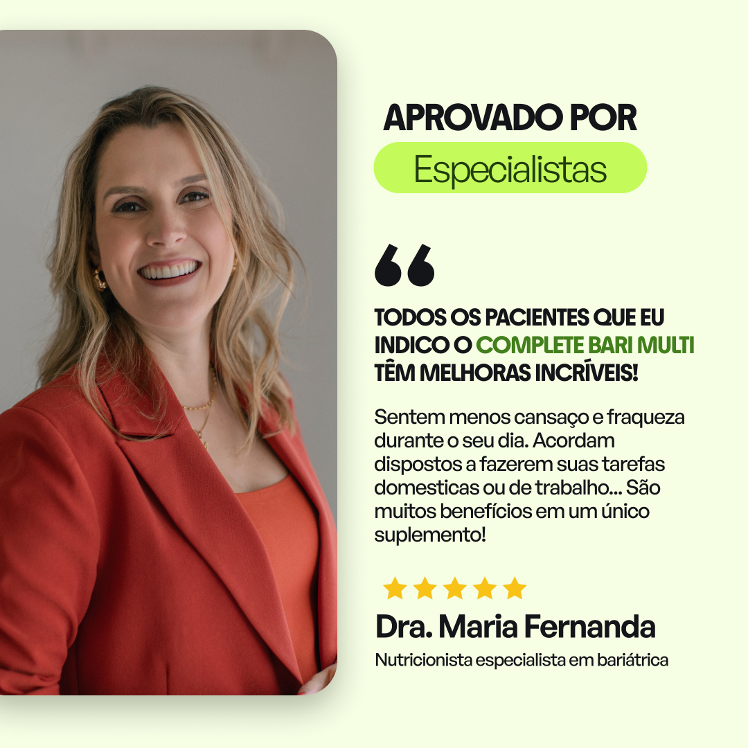 Multivitamínico Bariátrico – 23 Nutrientes com alta absorção