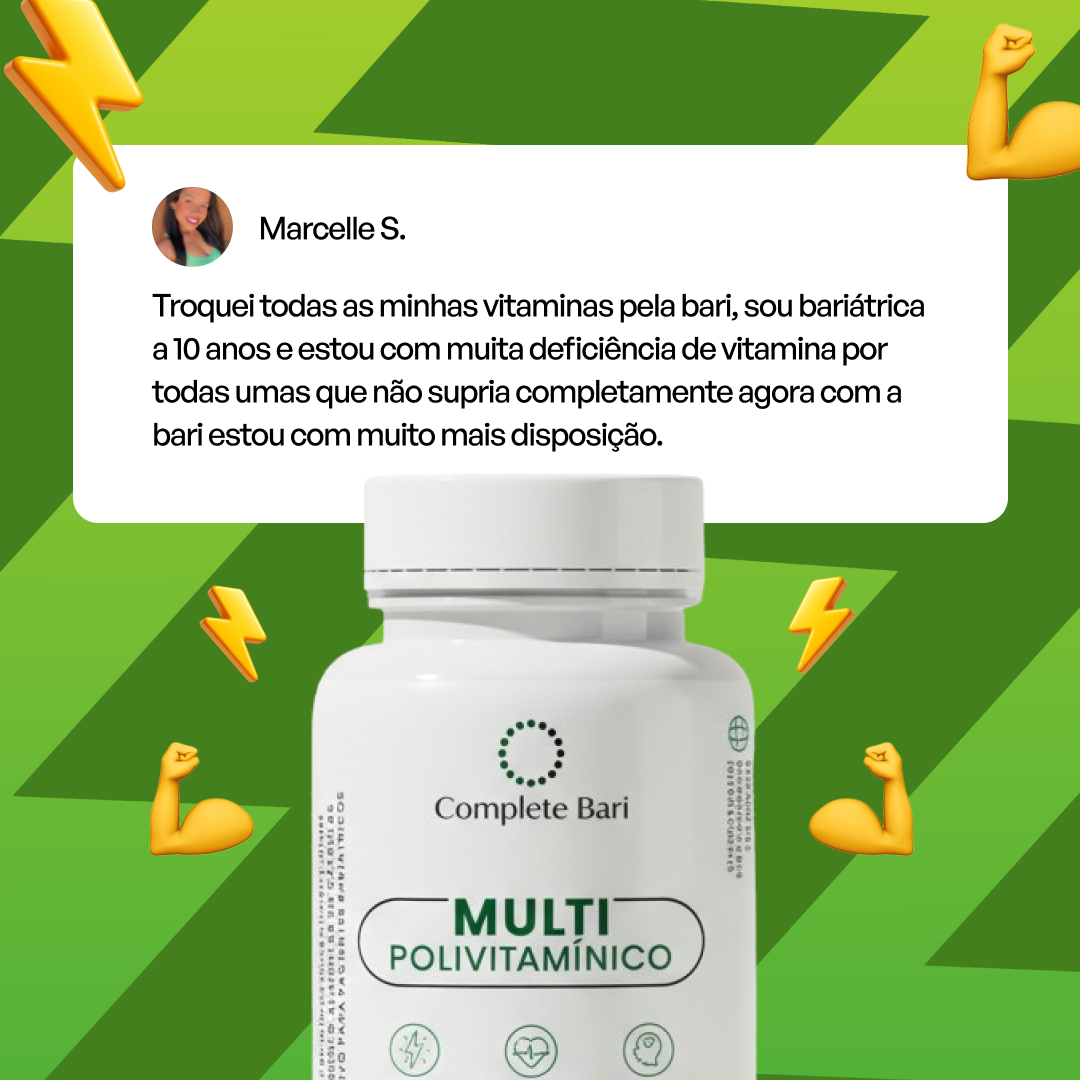 Multivitamínico Bariátrico – 23 Nutrientes, Vitaminas Ativas e Minerais Quelados (90 cápsulas)