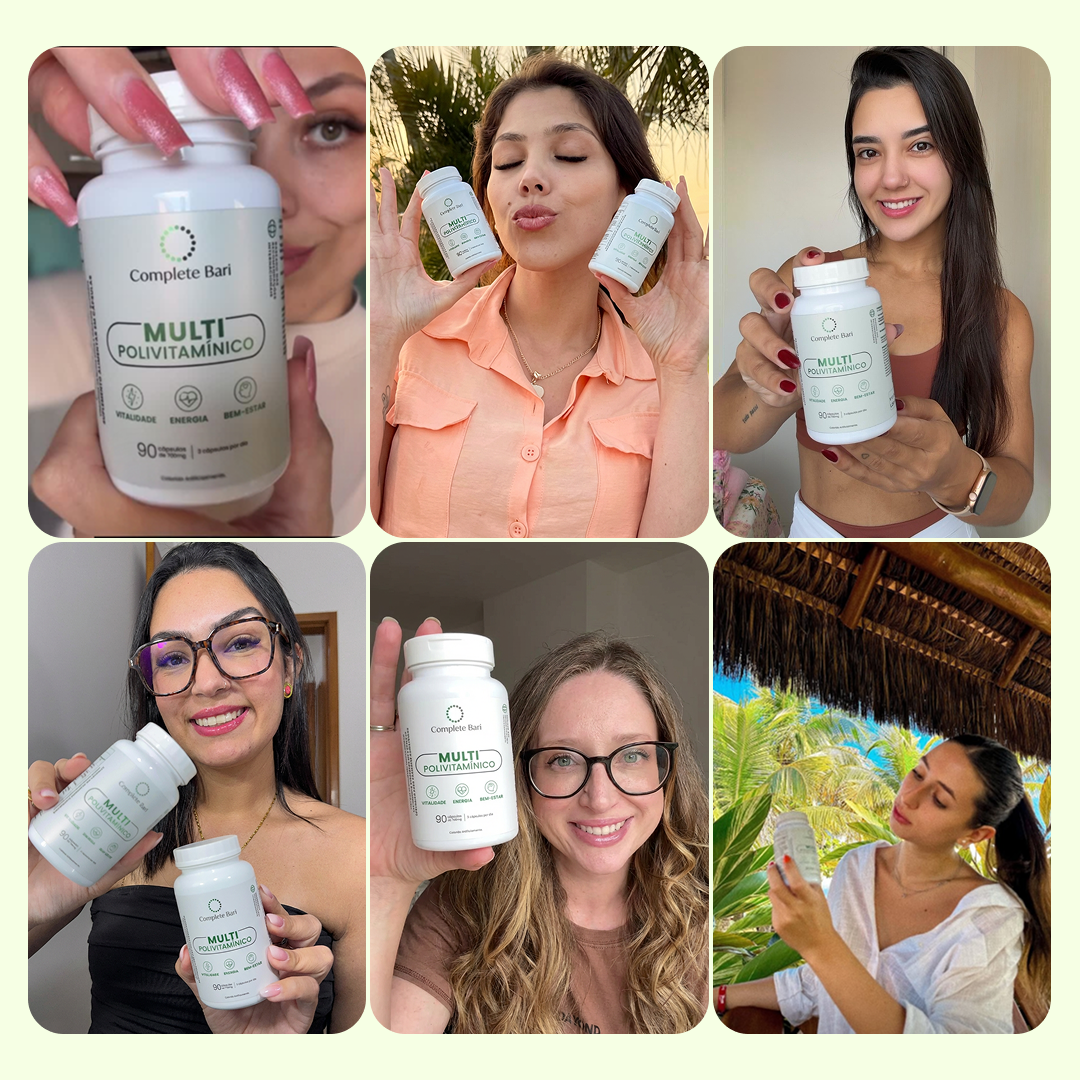 Multivitamínico Bariátrico – 23 Nutrientes, Vitaminas Ativas e Minerais Quelados (90 cápsulas)
