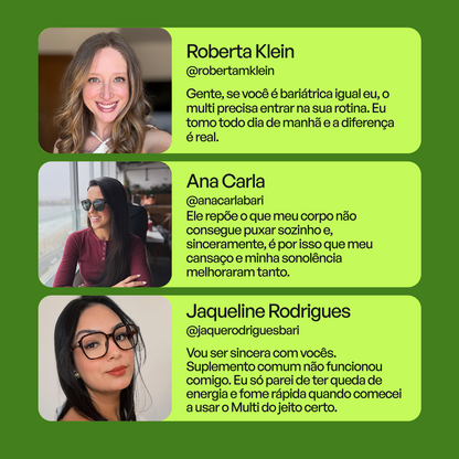 Multivitamínico Bariátrico – 23 Nutrientes, Vitaminas Ativas e Minerais Quelados (90 cápsulas)