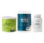 Kit Leve Maçã - Ação 3 em 1 + Multivitamínico + Whey Protein Neutro
