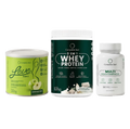 Kit Leve Maçã - Ação 3 em 1 + Multivitamínico + Whey Protein Baunilha com Chocolate Branco