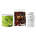 Kit Leve Maçã - Ação 3 em 1 + Multivitamínico + 1 Whey Protein Chocolate Belga