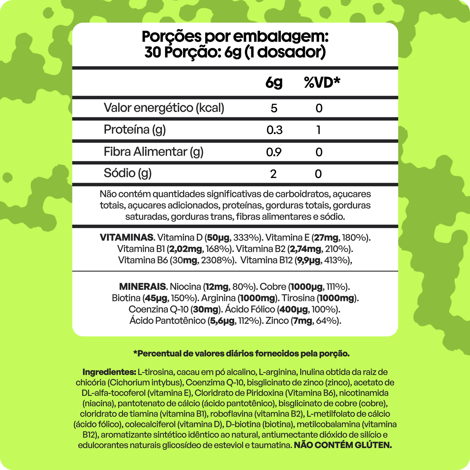 Lib Energy Chocolate 180g - Tirosina Arginina CQ10