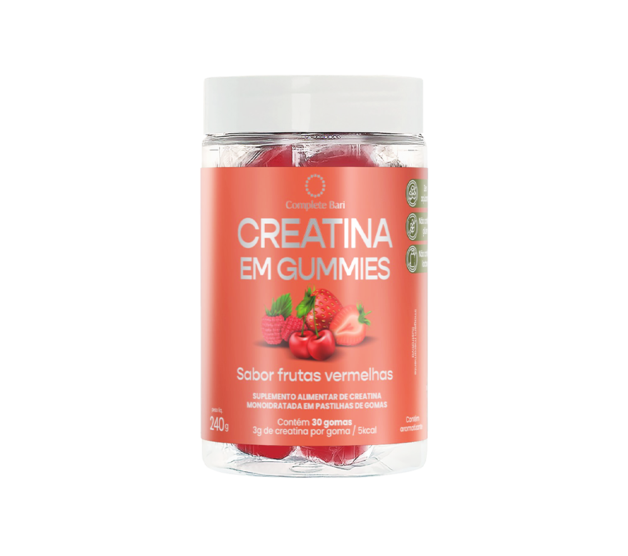 Creatina em Gummies Frutas Vermelhas
