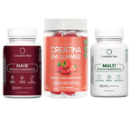 Kit Creatina em Gummies Frutas Vermelhas + Multivitamínico + Polivitamínico Cabelo e Unhas
