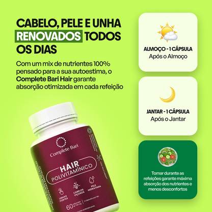 Polivitamínico para Cabelos e Unhas: Ideal Para Quem Usa Caneta ou Fez Bariátrica