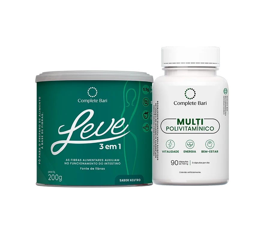 Kit 1 LEVE 3 em 1® Contra Reganho de Peso + 1 Multivitamínico Complete Bari