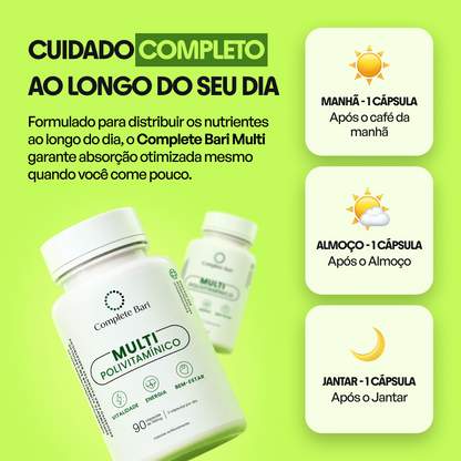 Multivitamínico Para Usuários de Caneta ou Bariátrico | 23 Nutrientes