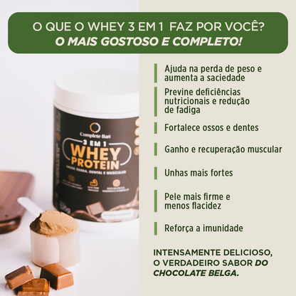 Kit 1 Multi + 1 Polivitaminico Cabelos e Unhas + 1 Whey Isolado Chocolate Belga + 1 Lib Energy + 1 Creatina Complete Bari
