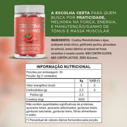 Kit Creatina em Gummies Frutas Vermelhas  + 1 Multivitamínico