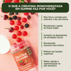 Kit Creatina em Gummies Frutas Vermelhas + Multivitamínico + Polivitamínico Cabelo e Unhas