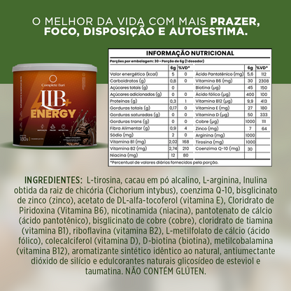 Kit 1 Multi + 1 Polivitaminico Cabelos e Unhas + 1 Whey Isolado Chocolate Belga + 1 Lib Energy + 1 Creatina Complete Bari