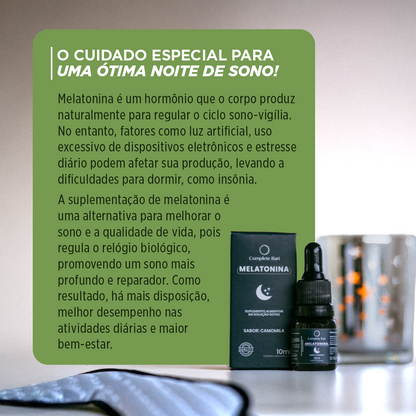Melatonina Gotas Sabor Camomila 10 ml Complete Bari
