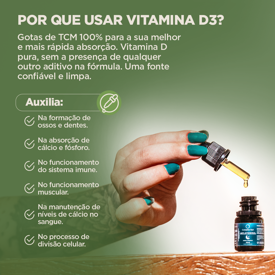 Melatonina Gotas Sabor Camomila 10 ml Complete Bari