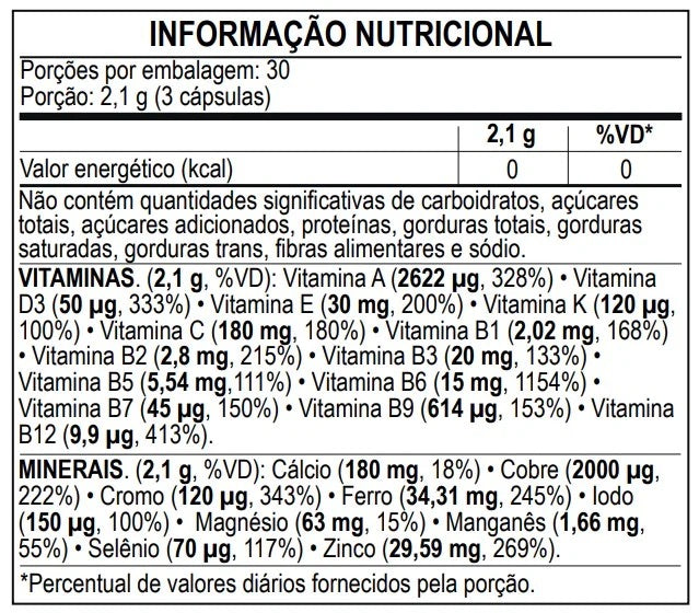 Tabela nutricional