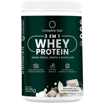 Whey Isolado 3 em 1 Baunilha com Chocolate 525gr Complete Bari