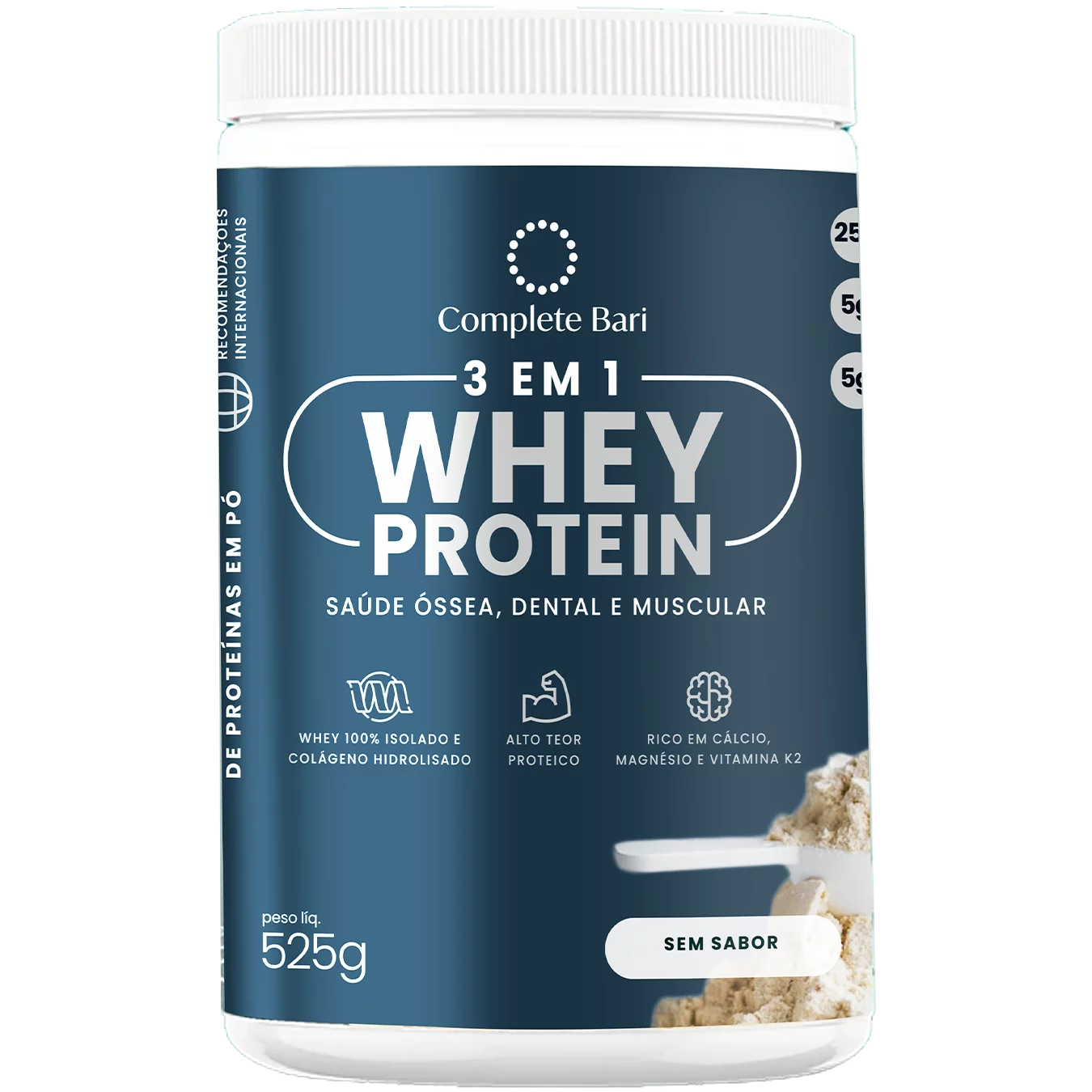 Whey Isolado 3 em 1 Neutro 525gr Complete Bari